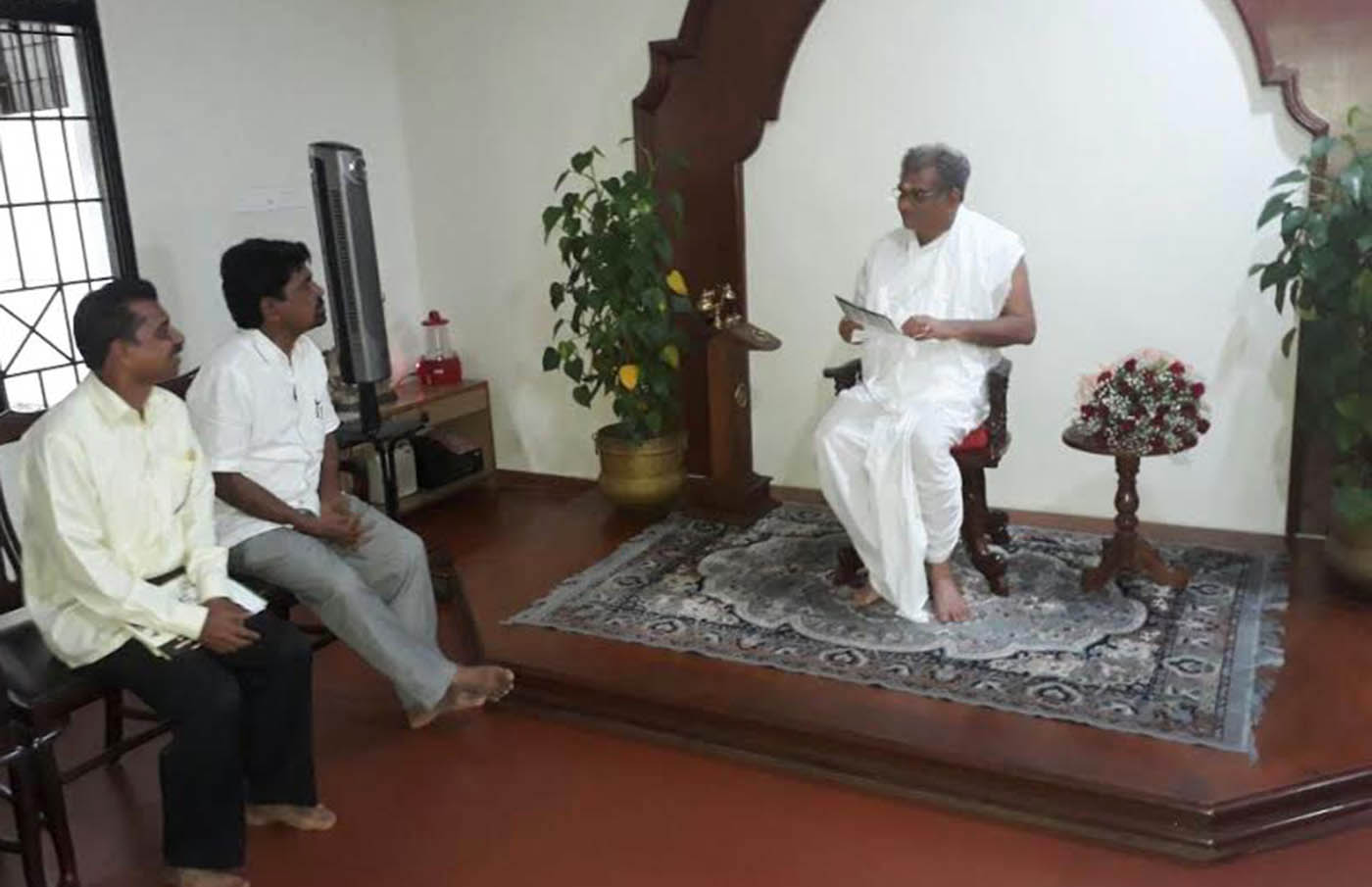 ರಾಜ್ಯ ಅಲ್ಪಸಂಖ್ಯಾತರ ಅಭಿವೃದ್ಧಿ ನಿಗಮದ ಅಧ್ಯಕ್ಷರಿಂದ ಡಾ.ವೀರೇಂದ್ರ ಹೆಗ್ಗಡೆ ಭೇಟಿ